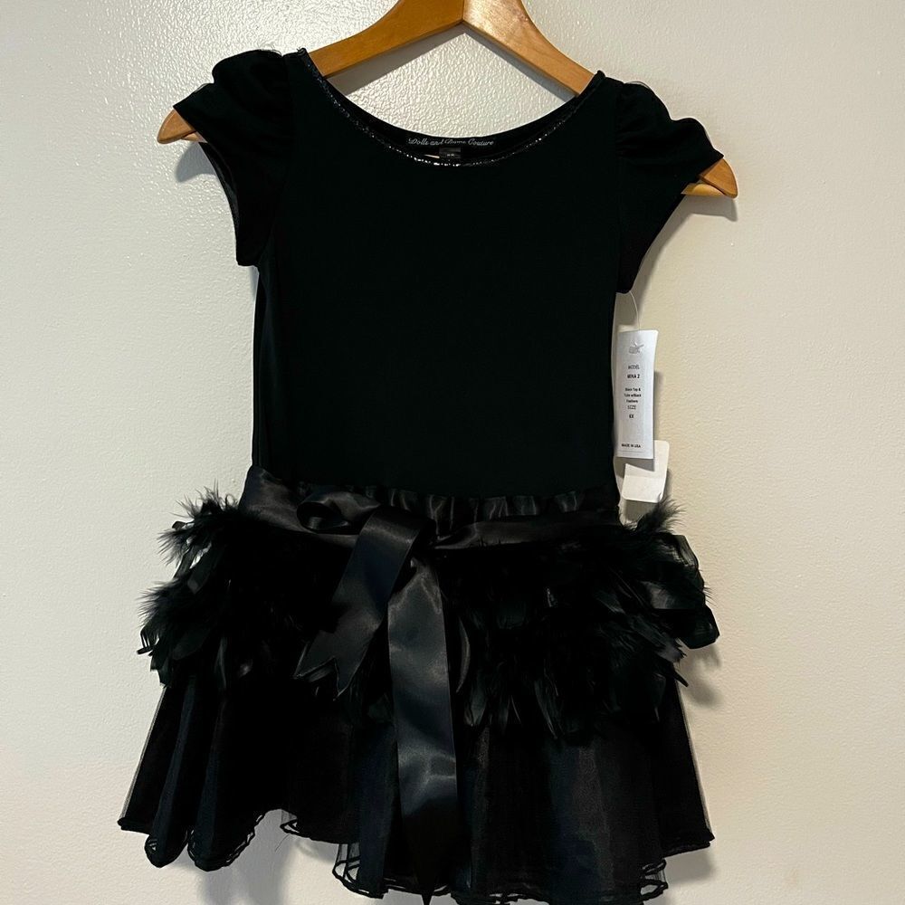 NWT Dolls and Divas Couture feather dress girls 6 yrs old‎